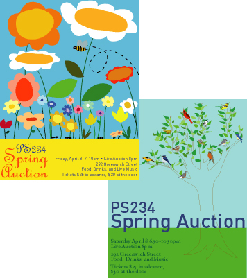 banners, posters, tickets, programs and supporting graphics for events